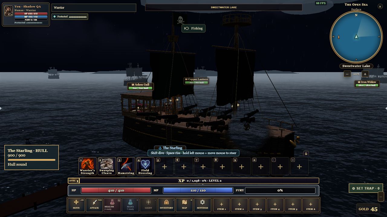 Pirate cove at night
